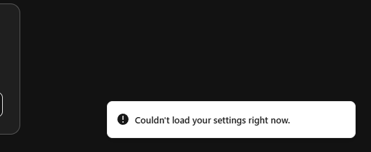 Error message screenshot